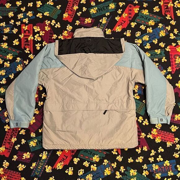 Mens VTG’ 90s LIQUID BLUE Hooded Weatherproof Insulated Jacket / Size Medium - Picture 3 of 8